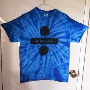 Official Ed Sheeran Divide Blue tye dye Tour shirt.  Size: Medium